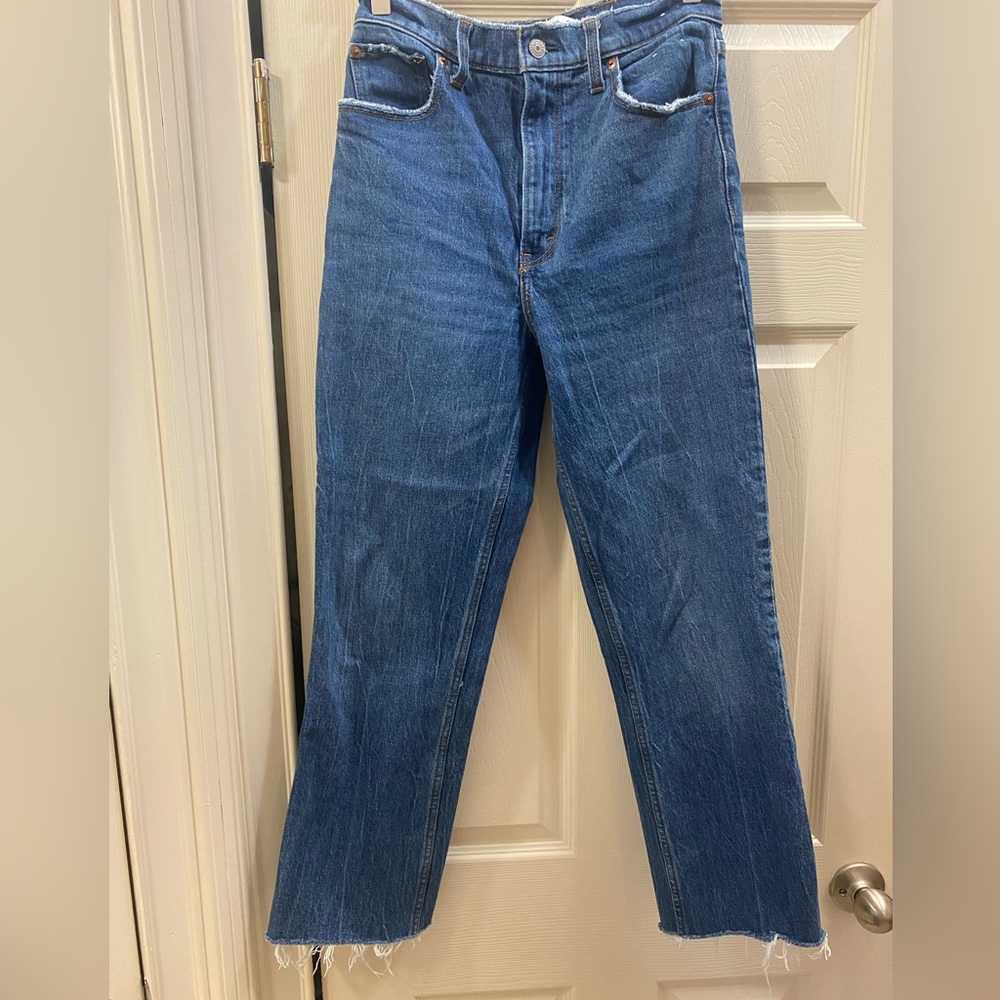 Abercrombie & Fitch Blue Straight Leg Jeans